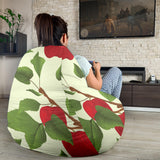 Red Apples Leaves Pattern Bean Bag Cover