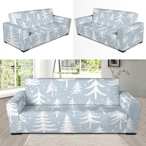 Christmas Tree Winter Forest Pattern Sofa Slipcover