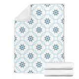 Nautical Steering Wheel Chain Premium Blanket