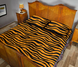 Bengal tigers skin print pattern background Quilt Bed Set