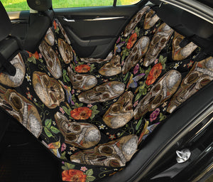 Skull Rose Humming Bird Flower Pattern Dog Car Seat Covers