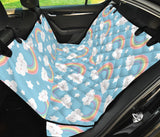 Cute Rainbow Clound Star Pattern Blue Background Dog Car Seat Covers