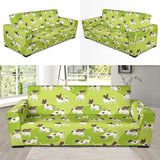 Jack Russel Pattern Print Design 01 Sofa Slipcover