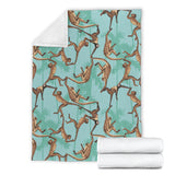 Monkey Palm Tree Background Premium Blanket