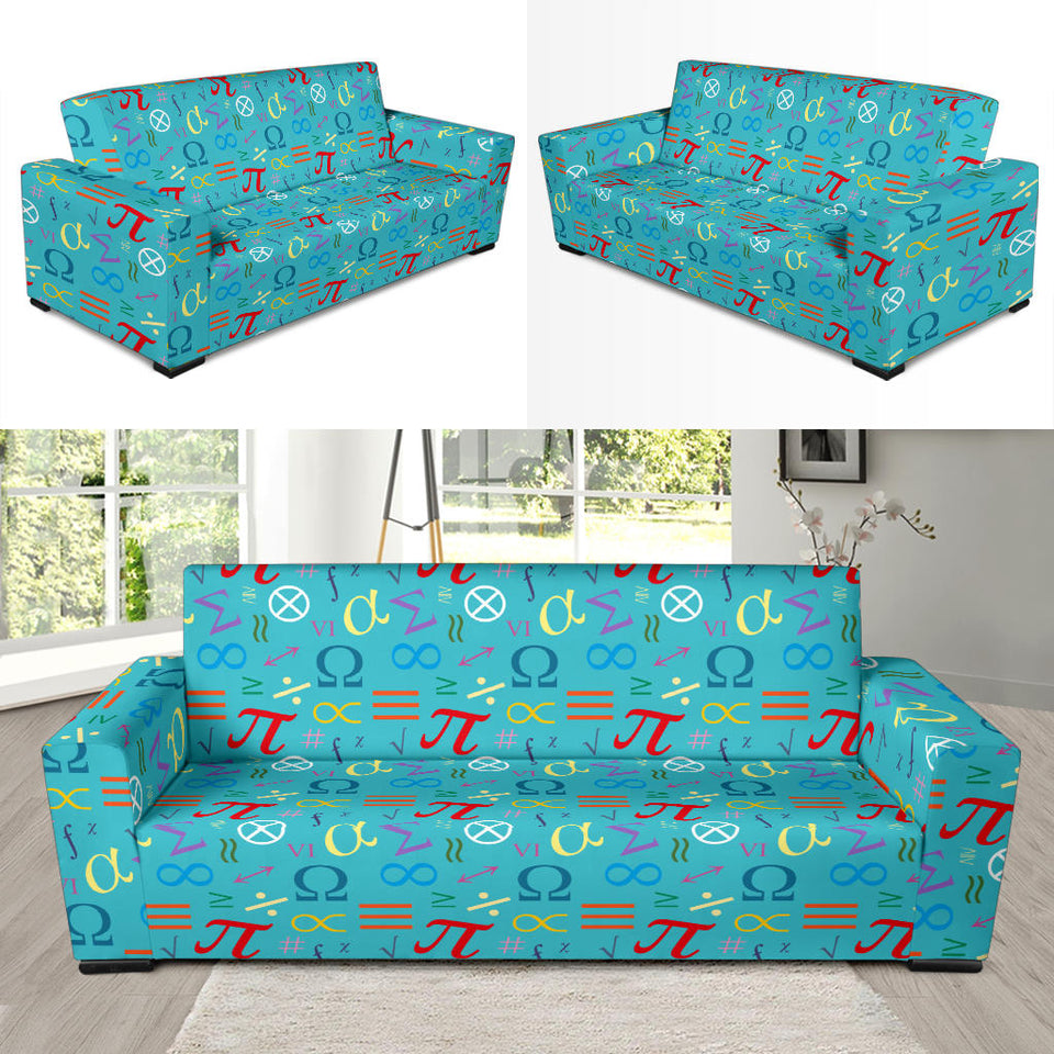 Math Pattern Print Design 02 Sofa Slipcover