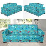 Math Pattern Print Design 02 Sofa Slipcover