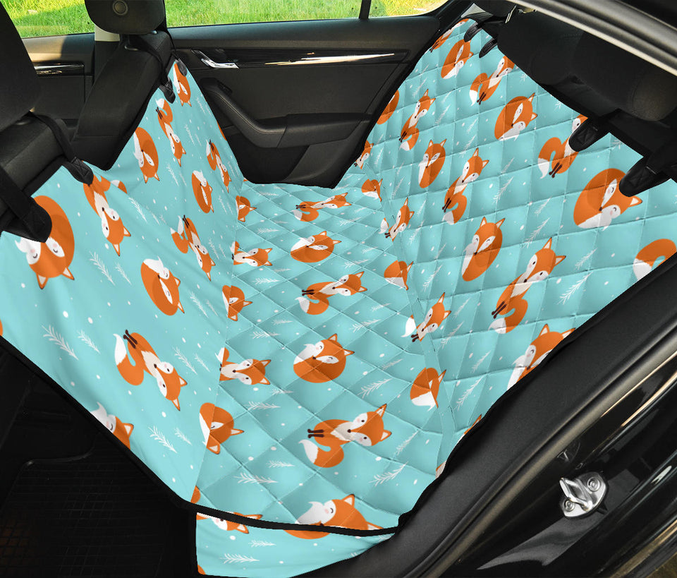 Fox Pattern Blue B Ackground Dog Car Seat Covers