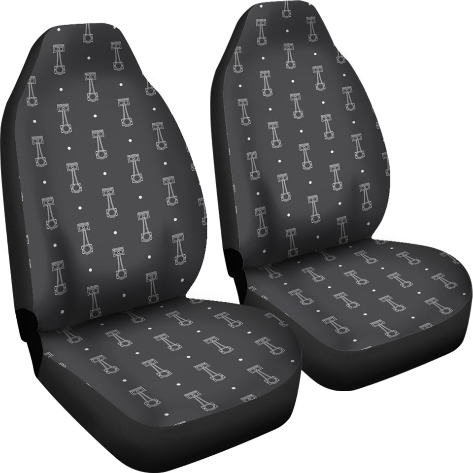 Engine Piston Black Background Pattern Print Design 02 Universal Fit Car Seat Covers
