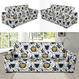 Lion Pattern Print Design 05 Sofa Slipcover
