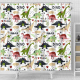 Cute Dinosaurs Pattern Shower Curtain Fulfilled In US