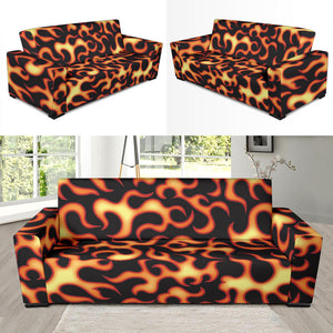 Fire Flame Dark Pattern Sofa Slipcover
