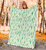 Green Peas Pattern Print Design 01 Premium Blanket