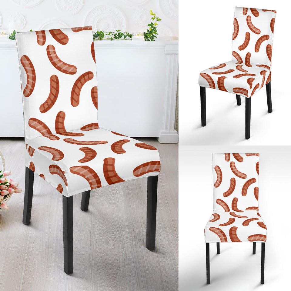 Sausage Pattern Print Design 04 Dining Chair Slipcover