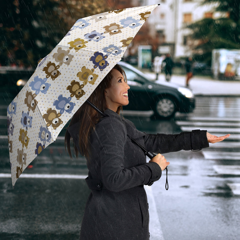 Teddy Bear Pattern Print Design 02 Umbrella