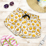 Fried Eggs Pattern Print Design 02 Women Shorts