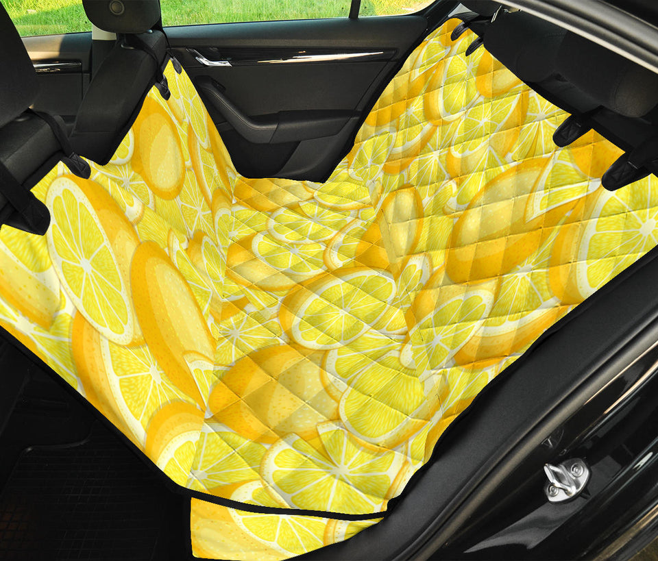 Lemon Pattern Dog Car Seat Covers