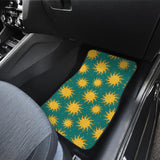 Sun Green Background Front Car Mats