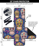 Sugar skull flower pattern Chair Cover Protector