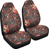 Fox Leaves Mushroom Pattern Universal Fit Car Seat Covers