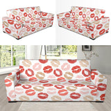Lips Pattern Print Design 04 Sofa Slipcover