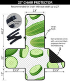 cucumber whole slices pattern Chair Cover Protector