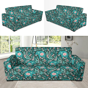 Elephants Jungle Pattern Sofa Slipcover