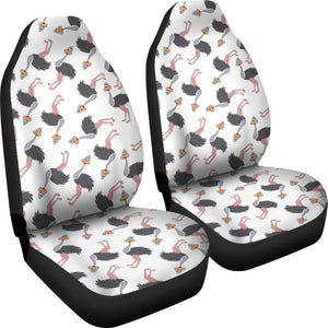 Ostrich Pattern Print Design 02 Universal Fit Car Seat Covers