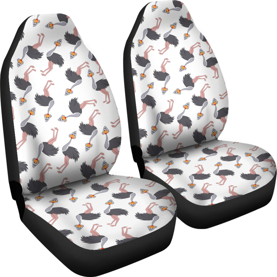Ostrich Pattern Print Design 02 Universal Fit Car Seat Covers