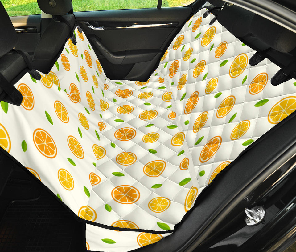 Oranges Leaves Pattern Dog Car Seat Covers