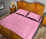 Sweet candy pink background Quilt Bed Set