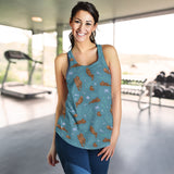 Sea otters pattern Women Racerback Tank Top