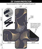 Gold ginkgo leaves Chair Cover Protector