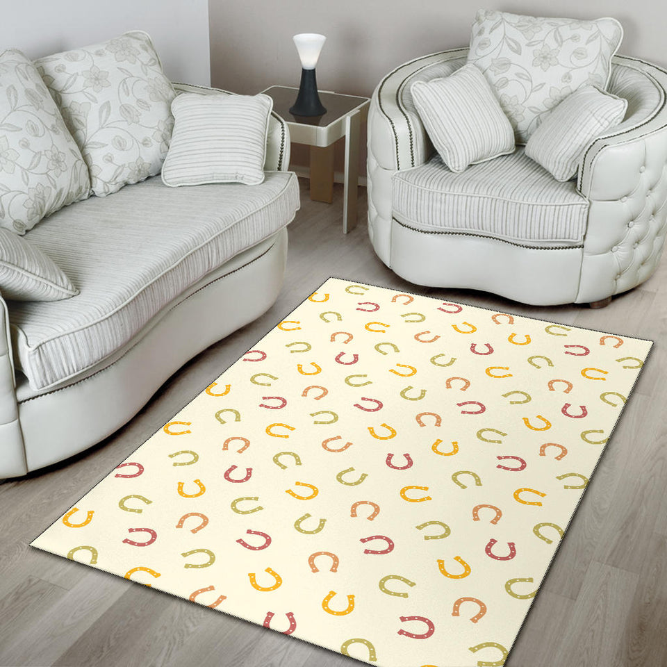 Horseshoes Pattern Print Design 02 Area Rug