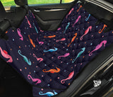 Watercolor Colorful Seahorse Pattern Dog Car Seat Covers