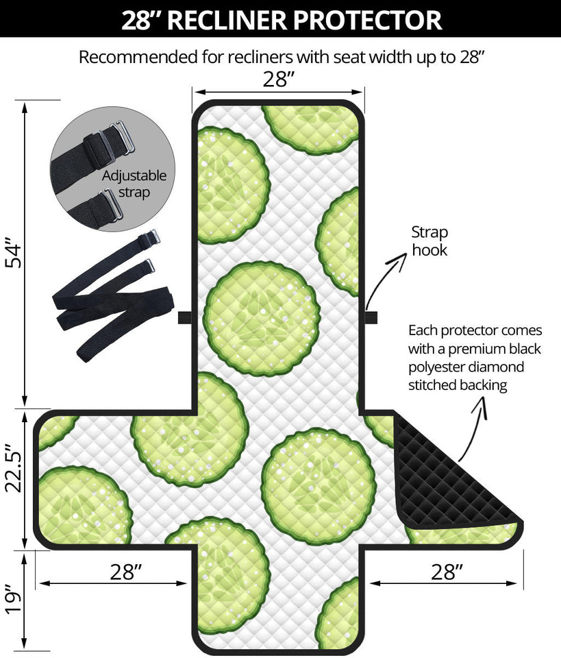 Cucumber slices pattern Recliner Cover Protector