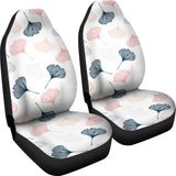 Black Gray Cream Coral Ginkgo Leaves Pattern Universal Fit Car Seat Covers