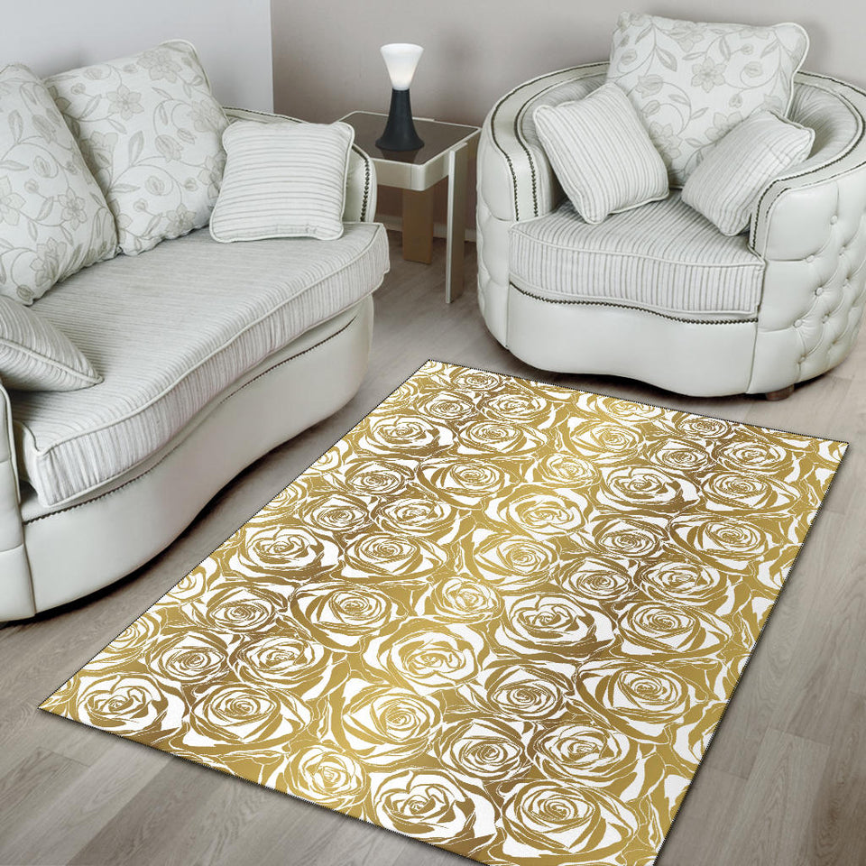 Rose Pattern Print Design 05 Area Rug