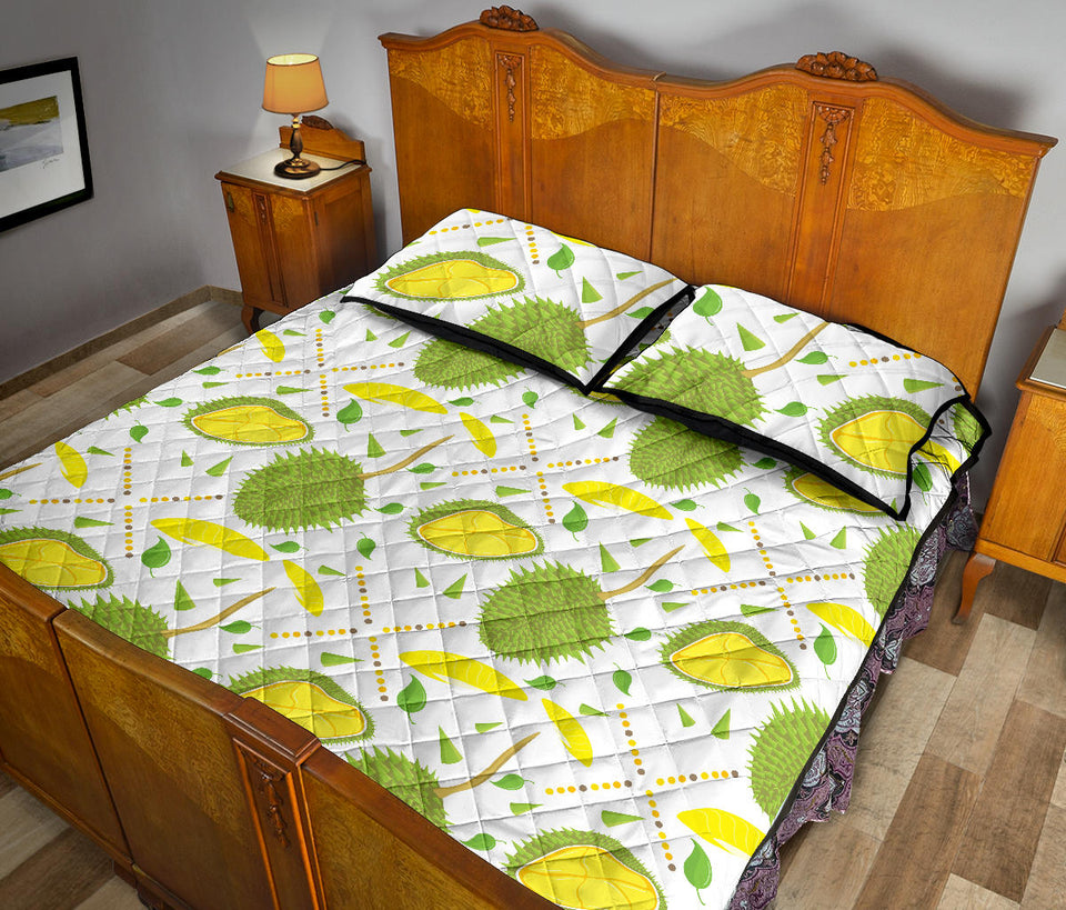 Durian pattern background Quilt Bed Set