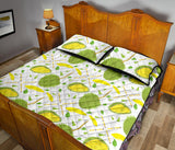 Durian pattern background Quilt Bed Set