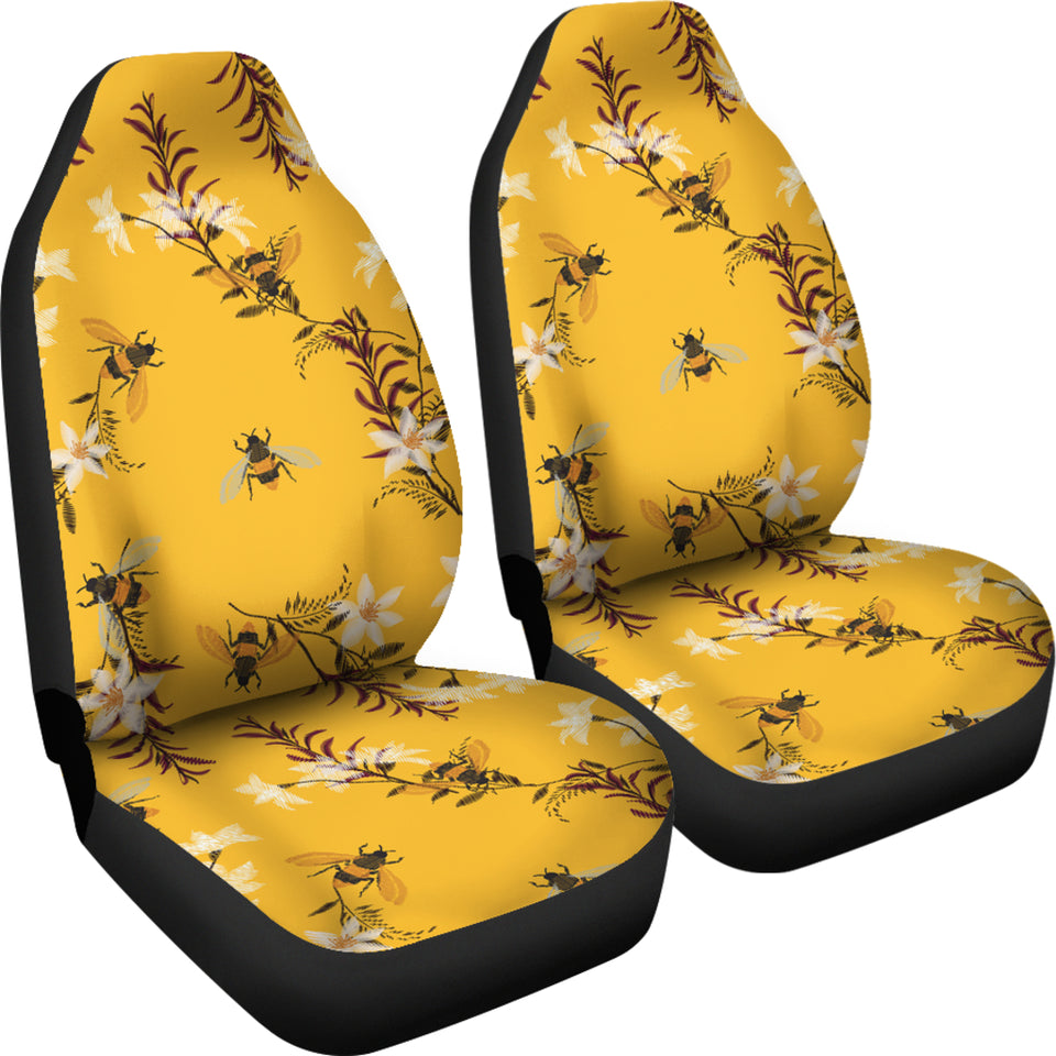 Bee Flower Pattern  Universal Fit Car Seat Covers
