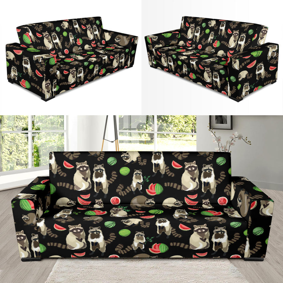 Raccoon Watermelon Pattern Sofa Slipcover