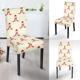 Golden Retriever Pattern Print Design 01 Dining Chair Slipcover