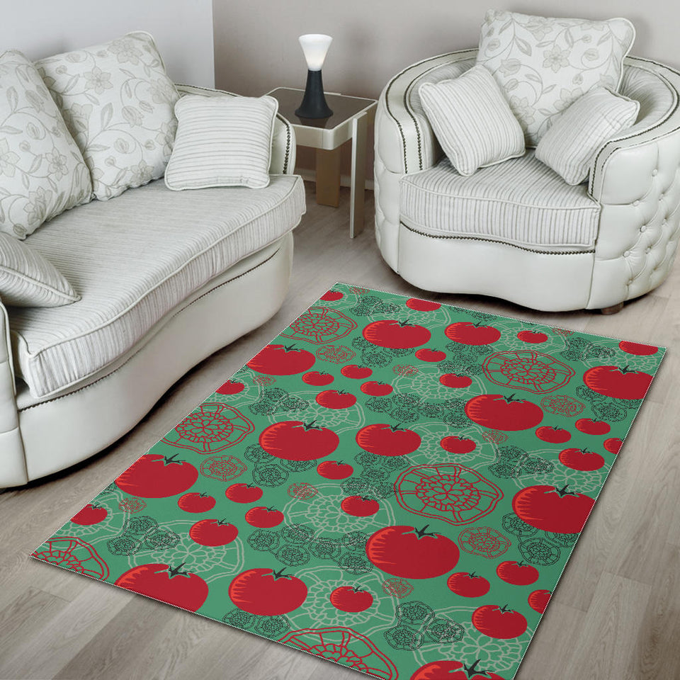 Tomato Design Pattern Area Rug