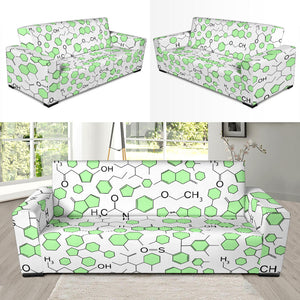 Chemistry Periodic Table Pattern Print Design 03 Sofa Slipcover