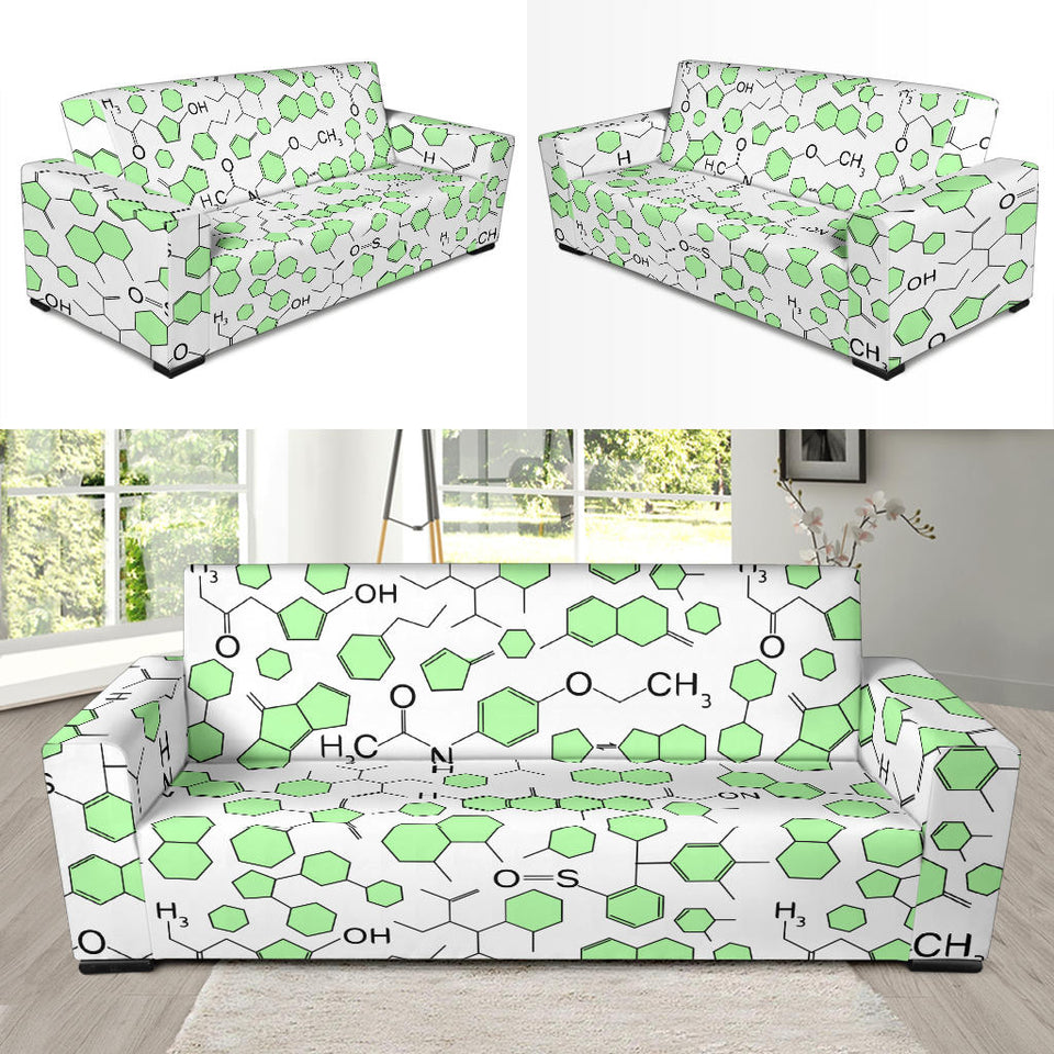 Chemistry Periodic Table Pattern Print Design 03 Sofa Slipcover