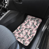 Zebra Pink Flower Background Front Car Mats