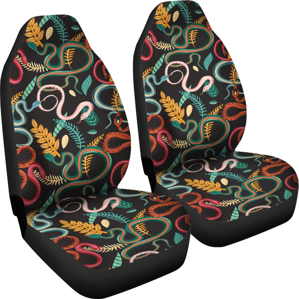 Colorful Snake Plant Pattern  Universal Fit Car Seat Covers