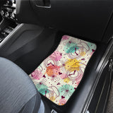Clock Butterfly Pattern Front And Back Car Mats