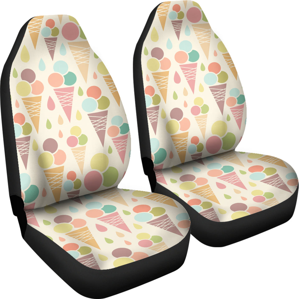 Ice Cream Cone Pattern Universal Fit Car Seat Covers