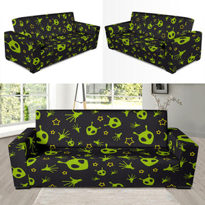 Alien Pattern Print Design 02 Sofa Slipcover